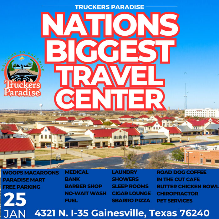 Truckers Paradise - Nation's Biggest Travel Center - Grand Opening, January 25, 2025! 4321 N I-35 Gainesville, Texas 76240